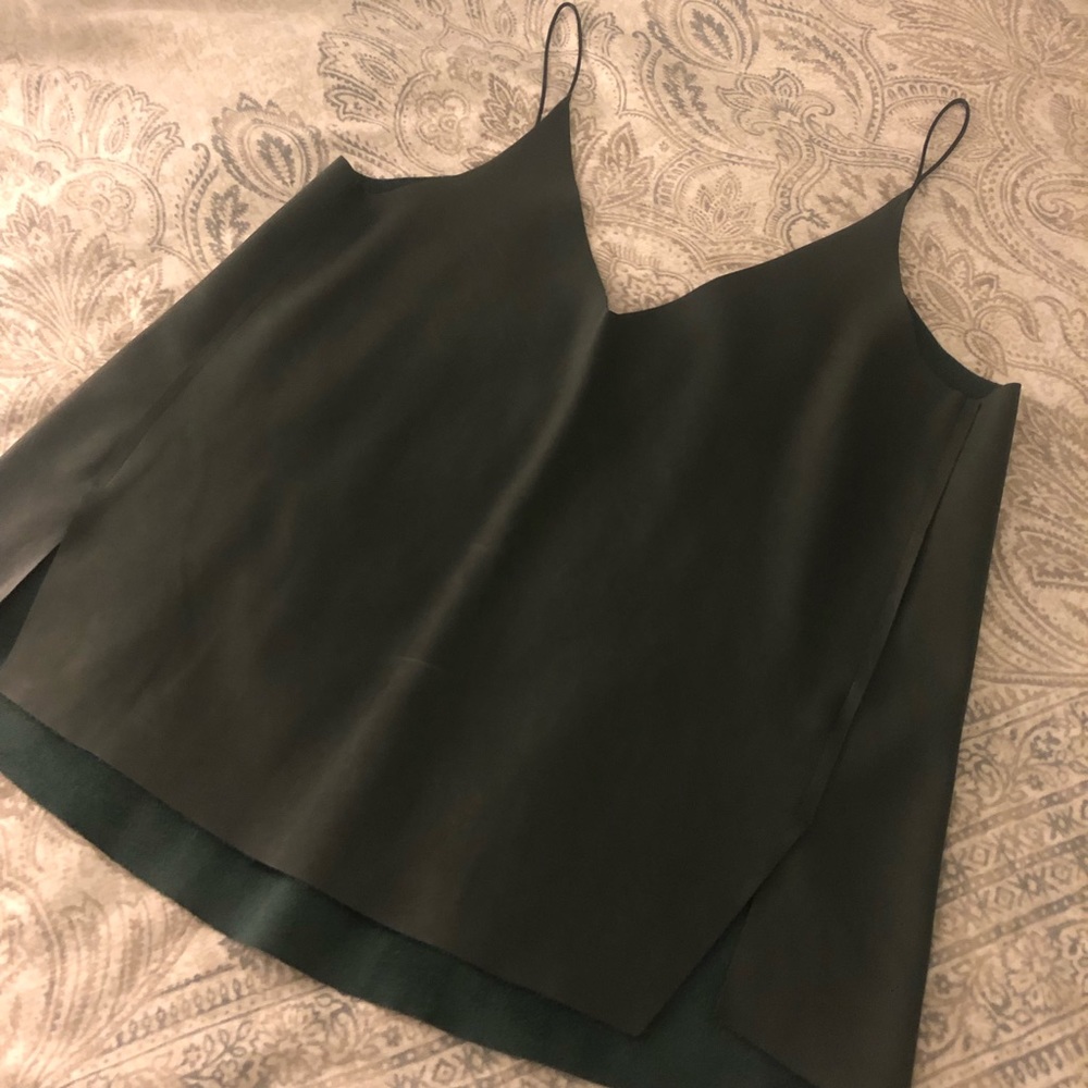 Dark Green Leatherette Top